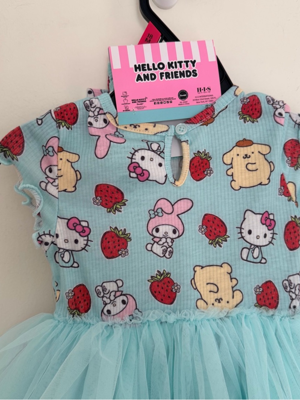 Hello Kitty Baby Girls Tutu Dress Bodysuit with Matching Headband, 2-Piece - Picture 6 of 10